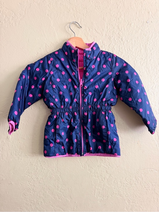 GAP Other - GAP Navy Revisable Jacket with Pink Polka Dots